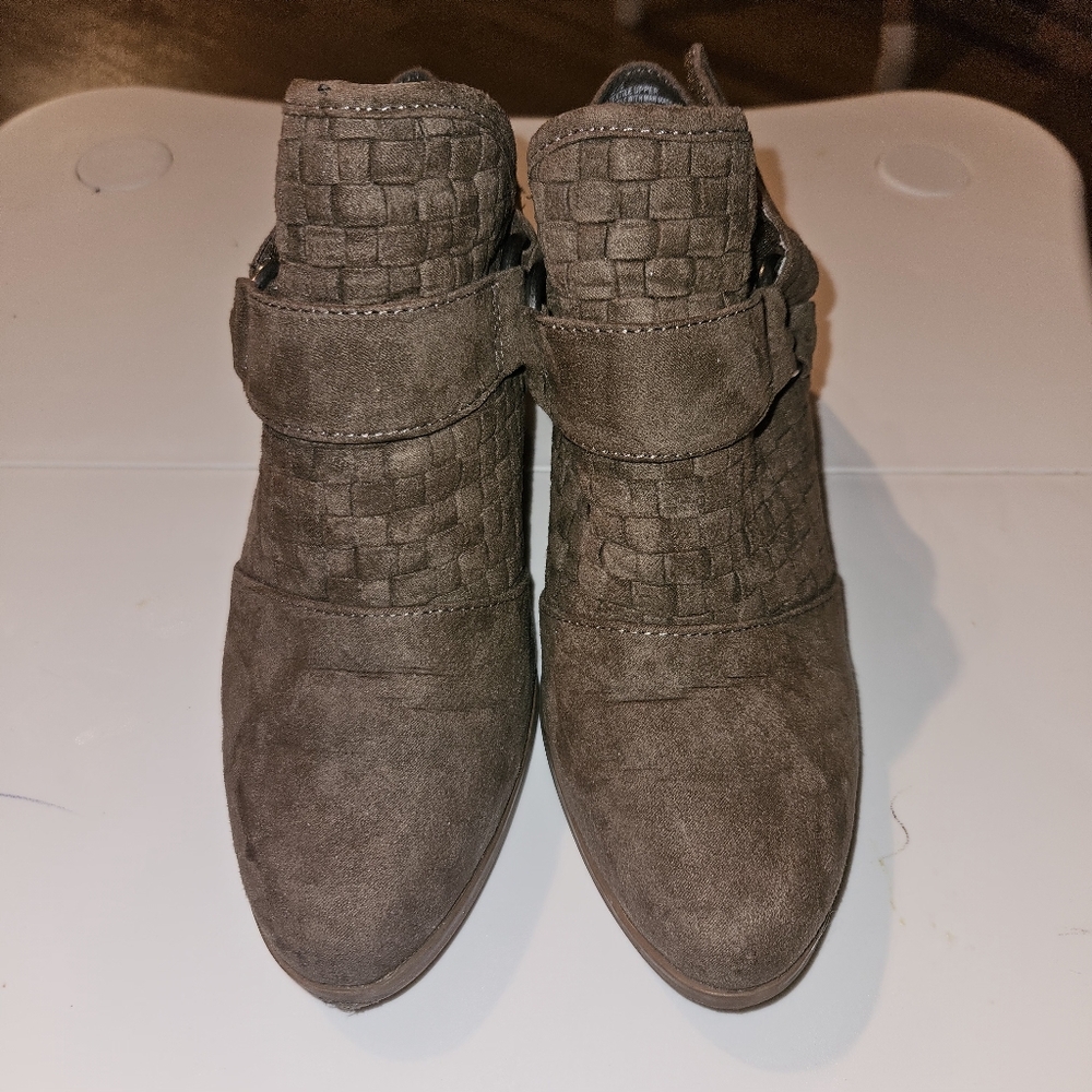 Faux Suede Slip On Bootie